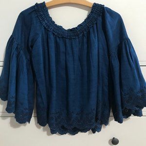 Denim Off-The-Shoulder Top